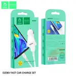 DENMEN CAR CHARGER DZ06L 2USB 3.1A + CABLE LIGHTNING WHITE